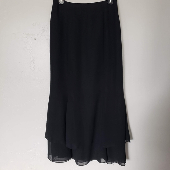 Adrianna Papell Evening Essentials Vintage Women's 8 Black Maxi Skirt Formal - Picture 1 of 6